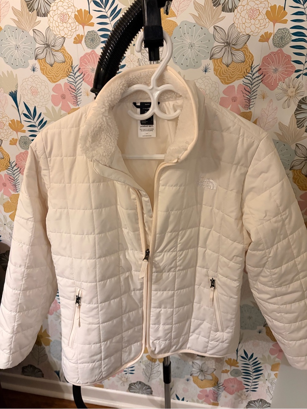 The North Face Women's Off-White Quilted Puffer Jacket
